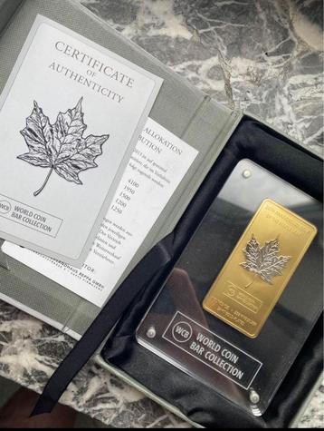Zilver verguld goud Gabon esdoornblad 2013 world coin
