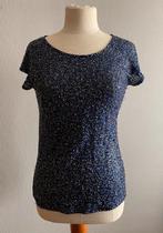 Donkerblauw topje Talking French maat XS, Talking French, Manches courtes, Taille 34 (XS) ou plus petite, Porté