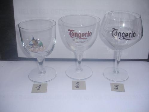 Bierglazen Tongerlo, 20 stuks, waarvan 3 verschillende, Verzamelen, Biermerken, Zo goed als nieuw, Glas of Glazen, Overige merken