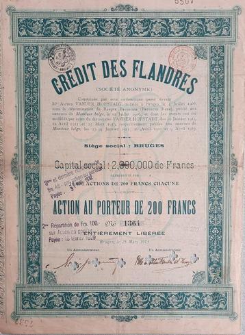Credit des Flandres - 1913 - Bruges  beschikbaar voor biedingen