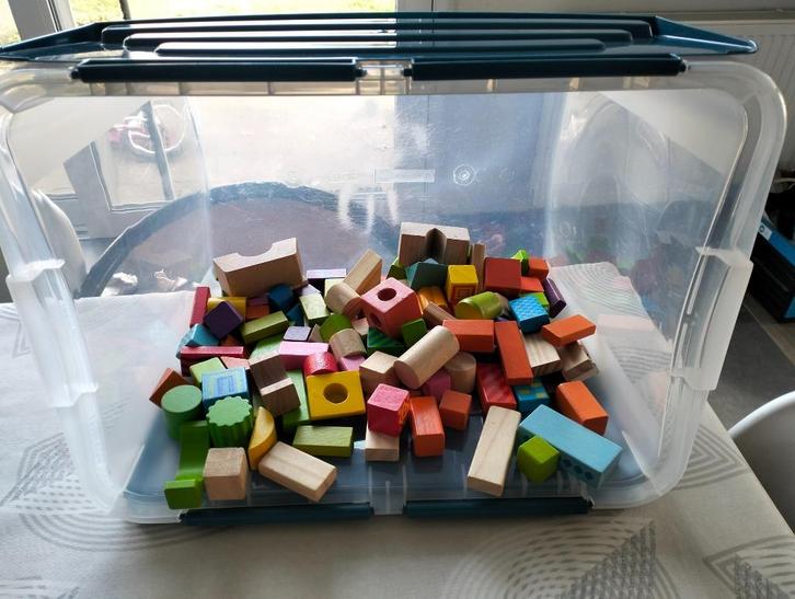 Set houten blokken met ander houten speelgoed, Kinderen en Baby's, Speelgoed | Houten speelgoed, Ophalen