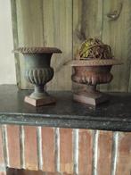 Duo de vases et petite vasque en fonte, Jardin & Terrasse, Vases de jardin, Enlèvement, Utilisé