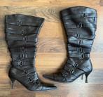Donkerbruine laarzen maat 40, Brun, Porté, Bottes hautes, Envoi