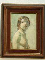 Adolphe CRESPIN portrait de jeune femme nue pastel gouache, Enlèvement