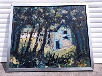 huile sur toile signe maurice potier beschikbaar voor biedingen