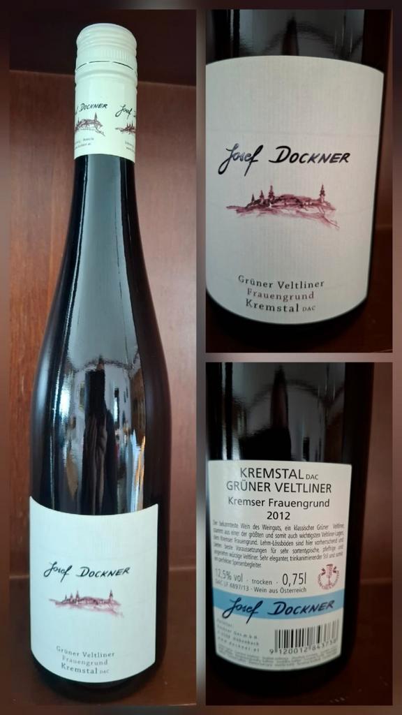Josef Dockner Grüner Veltliner 2012 – Kremstal, Verzamelen, Wijnen, Zo goed als nieuw, Witte wijn, Ophalen of Verzenden