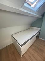 Eenpersoonsbed incl. matras, Huis en Inrichting, Ophalen, Wit, 200 cm, 90 cm