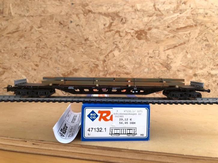 ROCO DB WAGON PLAT Sgis AVEC CHARGE LOURDE HO, Hobby en Vrije tijd, Modeltreinen | H0, Gebruikt, Wagon, Wisselstroom, Roco, Verzenden
