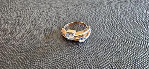 ring, goudkleurig met zirkonen, verstelbaar, Bijoux, Sacs & Beauté, Bagues, Comme neuf, Femme, Or, Autres matériaux, Avec strass