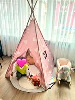 Tipi tent - roos met hartjes, Ophalen, Zo goed als nieuw