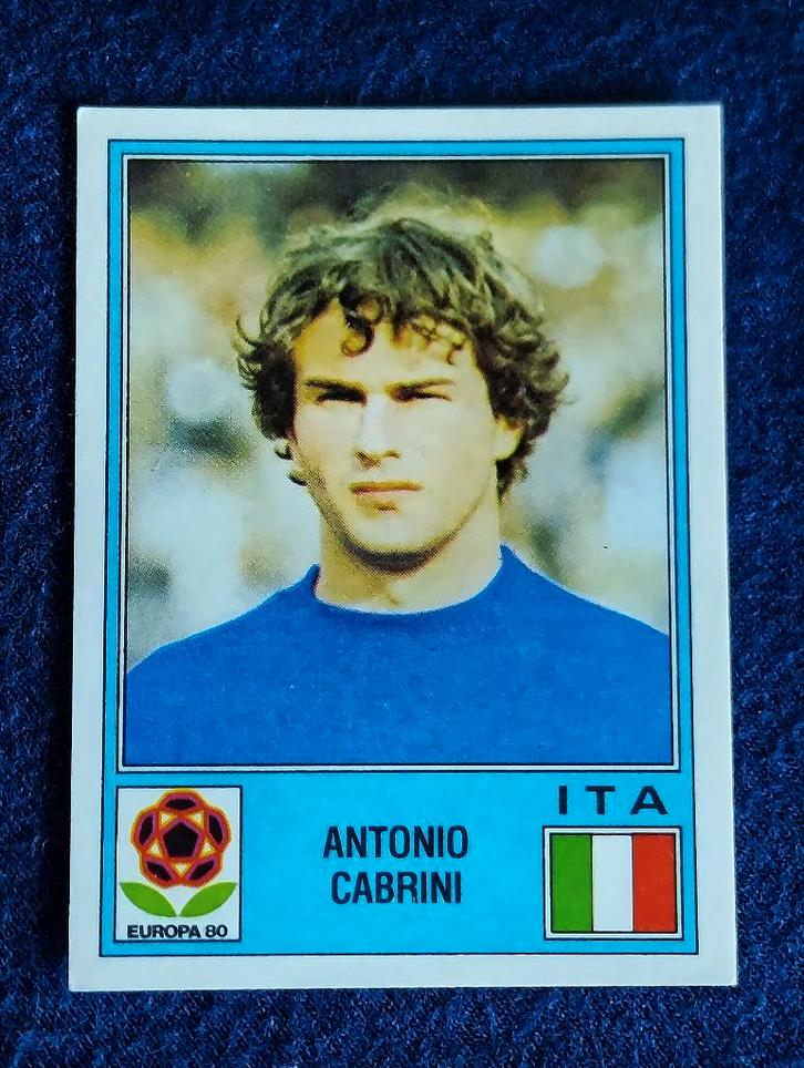 Panini sticker voetbal ' Euro 1980 - Antonio Cabrini '  #144, Hobby en Vrije tijd, Stickers en Plaatjes, Nieuw, Sticker, Ophalen of Verzenden