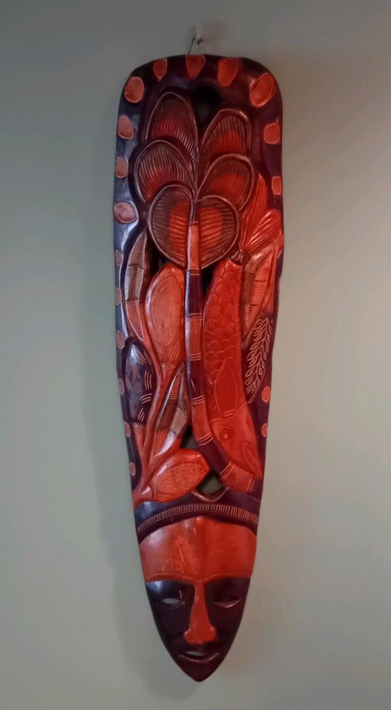 Groot Afrikaans masker/ wanddecoratie., Antiek en Kunst, Kunst | Niet-Westerse kunst, Ophalen