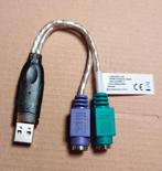 DIGITUS USB To PS/2 Adapter Keyboard/Mouse, Informatique & Logiciels, Pc & Câble réseau, Enlèvement ou Envoi, Neuf