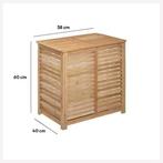 Dubbele wasmand van bamboe | 60 L | Nieuw, Huis en Inrichting, Woonaccessoires | Schalen en Manden, Verzenden, -, Nieuw, Rechthoekig