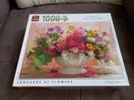 Puzzle King 1000 pièces - Flower Lagoon, Hobby & Loisirs créatifs, 500 à 1500 pièces, Puzzle, Utilisé, Enlèvement ou Envoi