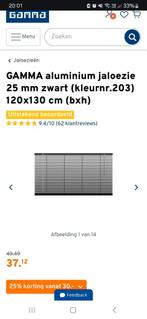 3 maal aliminium jaloezie zwart 120x130, Huis en Inrichting, Ophalen, Zo goed als nieuw, Zwart