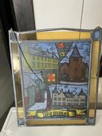 Glas-in-loodraam - glas in lood van gemeente Wemmel, Antiek en Kunst, Ophalen