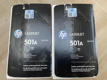 2 toners HP Q6470A (HP 501A) noirs HP CP3505-3600-380