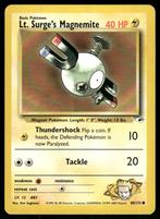 Lt. Surge's Magnemite 80/132 - Gym Heroes, Hobby en Vrije tijd, Verzamelkaartspellen | Pokémon, Verzenden, Gebruikt