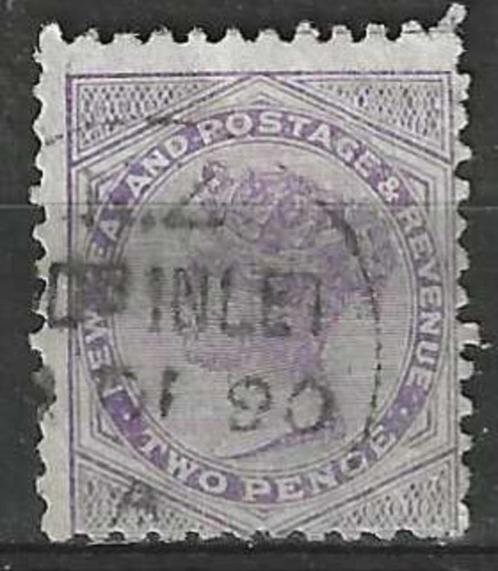 Nieuw Zeeland 1882 - Yvert 61 - Koningin Victoria - 2 p (ST), Timbres & Monnaies, Timbres | Océanie, Affranchi, Envoi