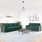2-delige Loungeset met kussens en bolsters fluweel groen, Huis en Inrichting, Verzenden, Nieuw, Groen