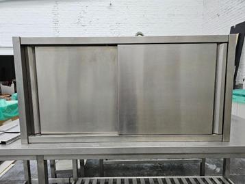 Inox / RVS ophangkast 120 x 60 x 40 cm met roldeuren beschikbaar voor biedingen