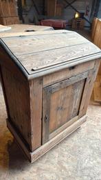 Secretaire pitch pine grenen antiek, Huis en Inrichting, Woonaccessoires | Kisten, Ophalen, Zo goed als nieuw