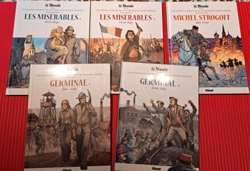 Lot BD neuves FR : Germinal, Les Misérables, Michel Strogoff disponible aux enchères