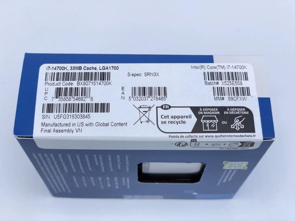 Intel Core i7-14700K, Computers en Software, Processors, LGA1700, Overige, Nieuw, Ophalen of Verzenden