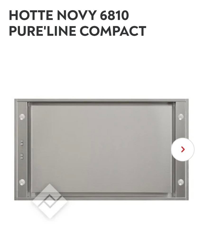 Hotte de plafond NOVY inox 90cm, Ophalen