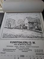 Retro kalender uit 1988 met pentekeningen, Ophalen