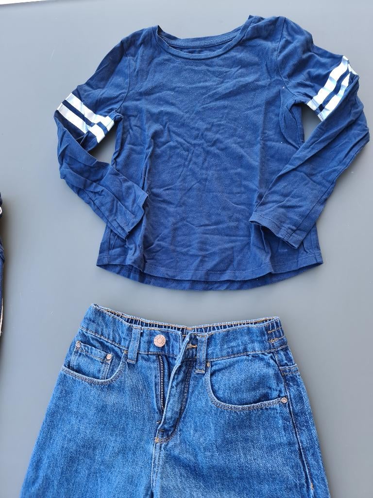 Blauwe longsleef, trui, pull, CA, 122, Enfants & Bébés, Vêtements enfant | Taille 122, Enlèvement, Comme neuf