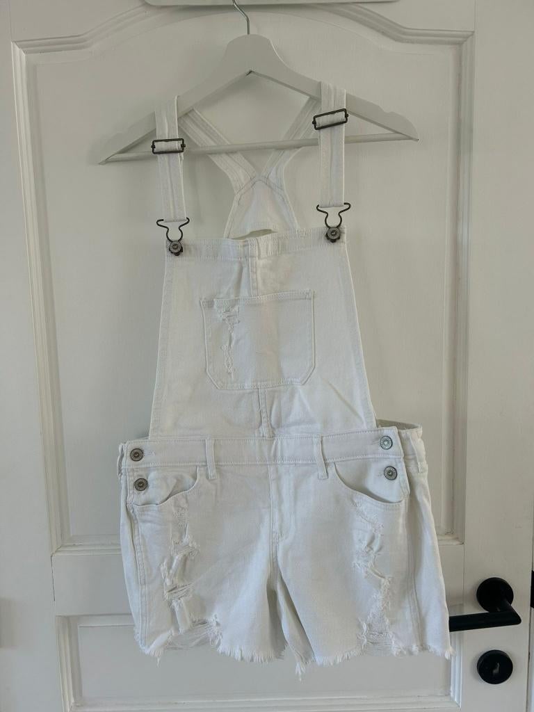 Salopette Wit Hollister M, Kleding | Dames, Hollister, Ophalen of Verzenden, Gedragen, Wit