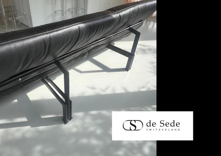 Zetel DE SEDE - DS140 - tweezit, Maison & Meubles, Canapés | Salons, Utilisé, Banc droit, Deux personnes, Cuir, Métal, Enlèvement