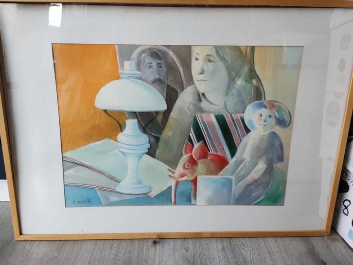 Schilderij / aquarel van Marcel Cockx, Antiek en Kunst, Kunst | Schilderijen | Klassiek, Ophalen