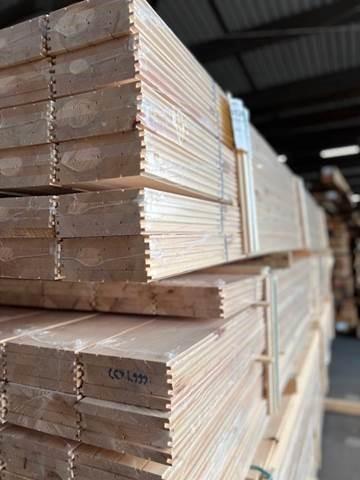 Partij Grenen rustieke vloerdelen 20x182x4500mm en 5400mm, Tuin en Terras, Palen, Balken en Planken, Nieuw, Planken, 250 cm of meer