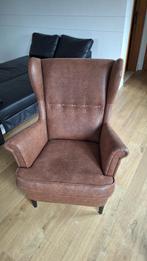Strandmon oorfauteuil Järstad bruin NEPLEER, 75 à 100 cm, Comme neuf, Enlèvement, Autres matériaux
