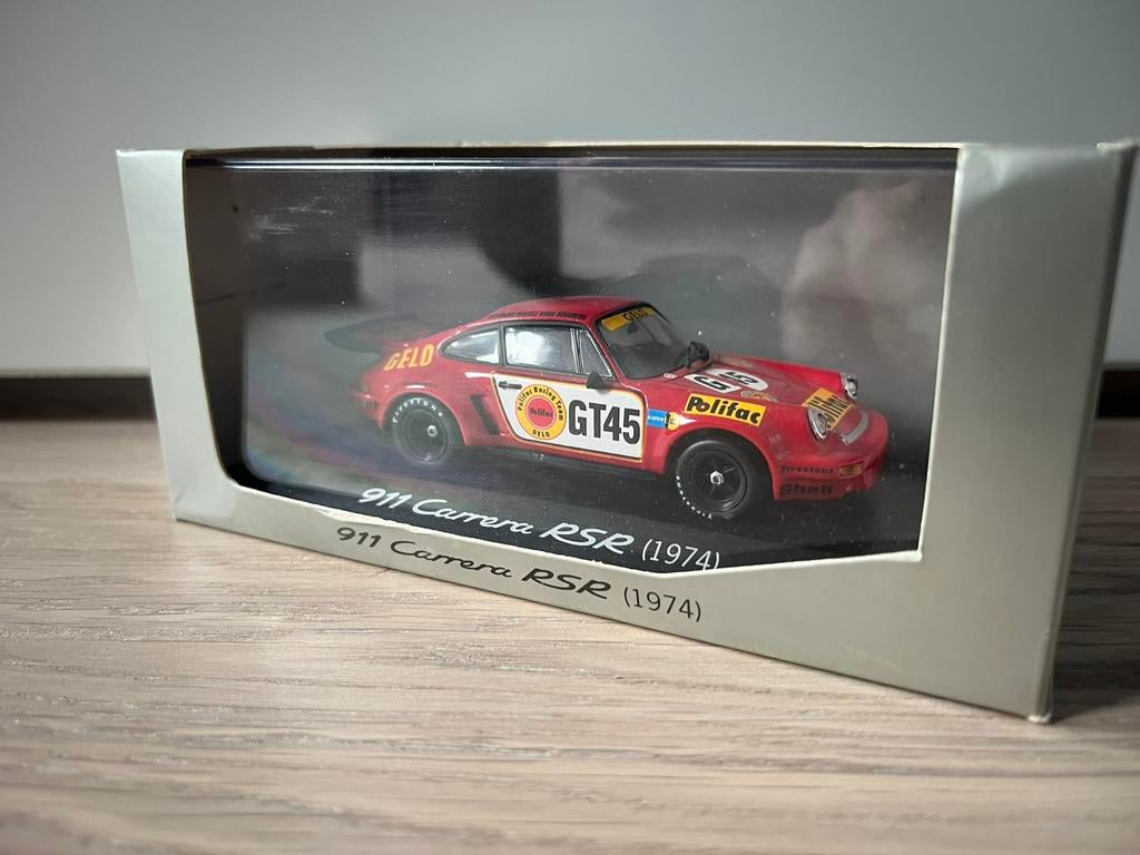 Porsche 911 Carrera RSR 1976 #45 Minichamps 1:43, Hobby en Vrije tijd, Modelauto's | 1:43, Gebruikt, Auto, MiniChamps, Verzenden