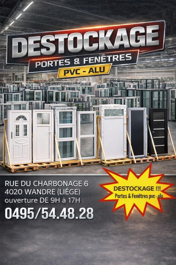 VOORRAADAFVOER VAN PVC-DEUREN EN -RAMEN, Doe-het-zelf en Bouw, Deuren en Vliegenramen, Ophalen of Verzenden