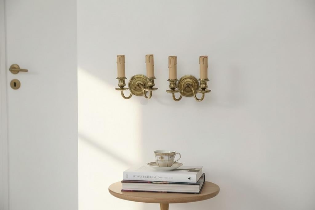 Magnifique ensemble d'appliques murales classiques en matéri, Enlèvement ou Envoi