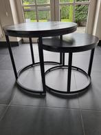 2 zwarte bijzettafeltjes, Huis en Inrichting, Ophalen