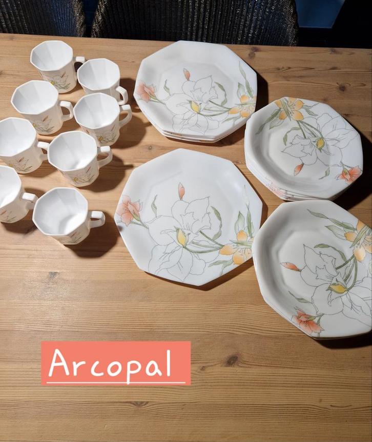 Arcopal 24-delige set, Antiek en Kunst, Antiek | Servies compleet, Ophalen of Verzenden