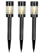 Solarlamp RVS Glas Antraciet 3 stuks, Neuf, Inox, LED, Enlèvement ou Envoi