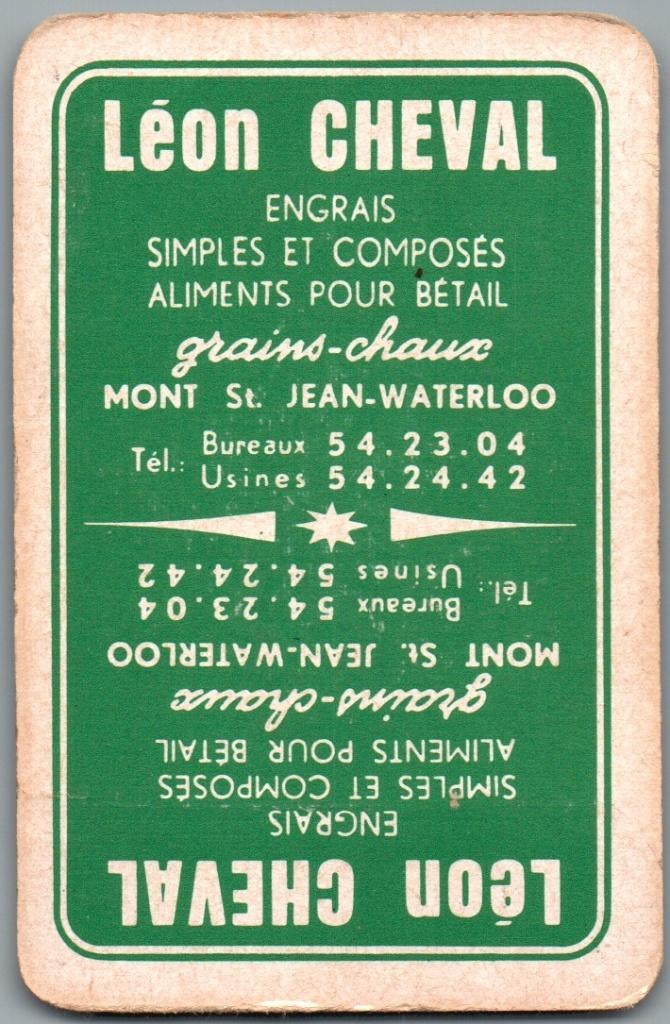 speelkaart - LK14525 - engrais Léon CHEVAL, Verzamelen, Speelkaarten, Jokers en Kwartetten, Zo goed als nieuw, Speelkaart(en)