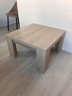 Salontafeltje warm grijs hout 68x68x39, Moins de 50 cm, 50 à 100 cm, Enlèvement, 50 à 100 cm
