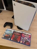 PS5 ( Playstation 5 ) Disc Edition + 3 games, Ophalen of Verzenden, Gebruikt, Playstation 5