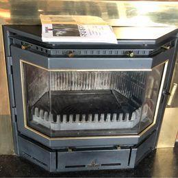 Houtcassette-insert haardkachel met frame van het Barbas, Huis en Inrichting, Kachels, Gebruikt, Inbouw, Hout, Ophalen