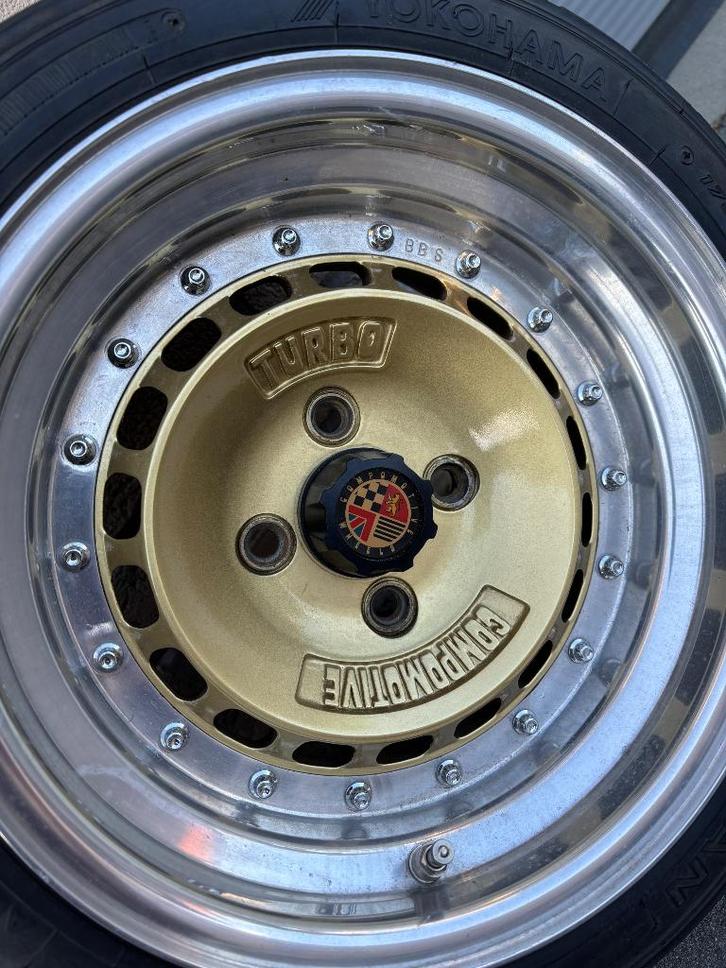 COMPOMOTIVE velgen met BBS ringen 4x100 retro, Auto-onderdelen, Banden en Velgen, Velg(en), Zomerbanden, 13 inch, 175 mm, Personenwagen