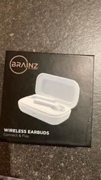Écouteurs sans fil/Écouteurs sans fil blancs BRAINZ, Enlèvement ou Envoi, Neuf, Intra-auriculaires (Earbuds), Bluetooth