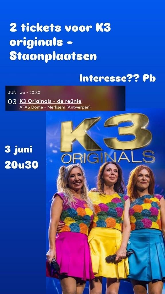 2 x Ticket K 3, Tickets en Kaartjes